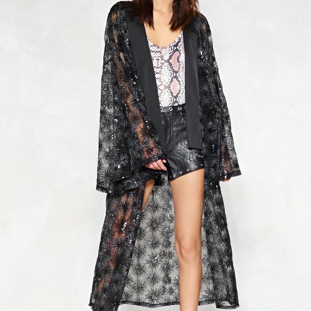 Sequin kimono